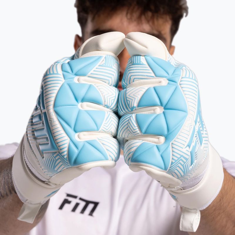 Rękawice bramkarskie Football Masters Varis X white/blue 3