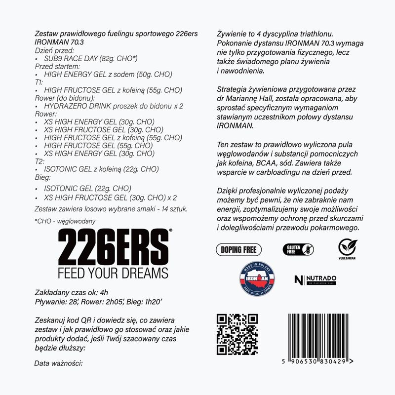 Zestaw żywienia sportowego Pakiet 226ERS 1/2 Ironman 14 szt. mix 3