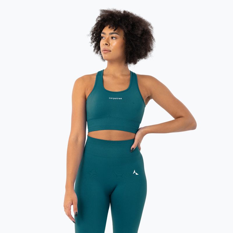 Top treningowy damski Carpatree Blaze Seamless Sleeveless deep ocean blue