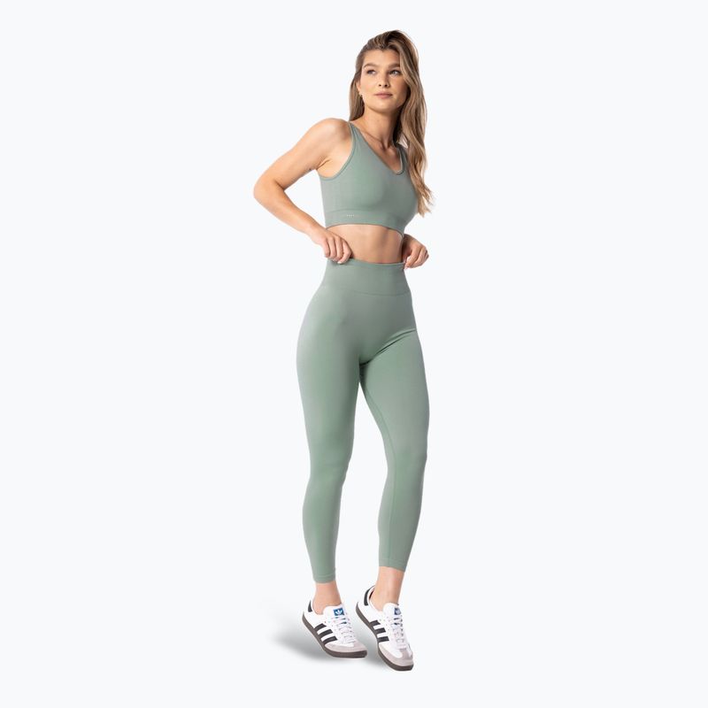 Legginsy treningowe damskie Carpatree Simply Seamless pale green 2