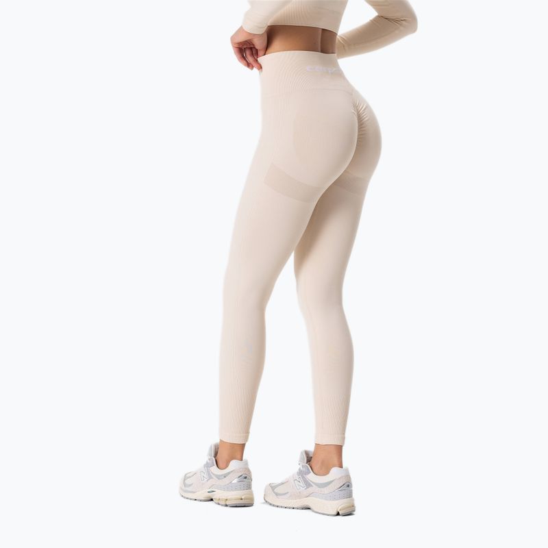 Legginsy treningowe damskie Carpatree Allure Seamless cream beige 2