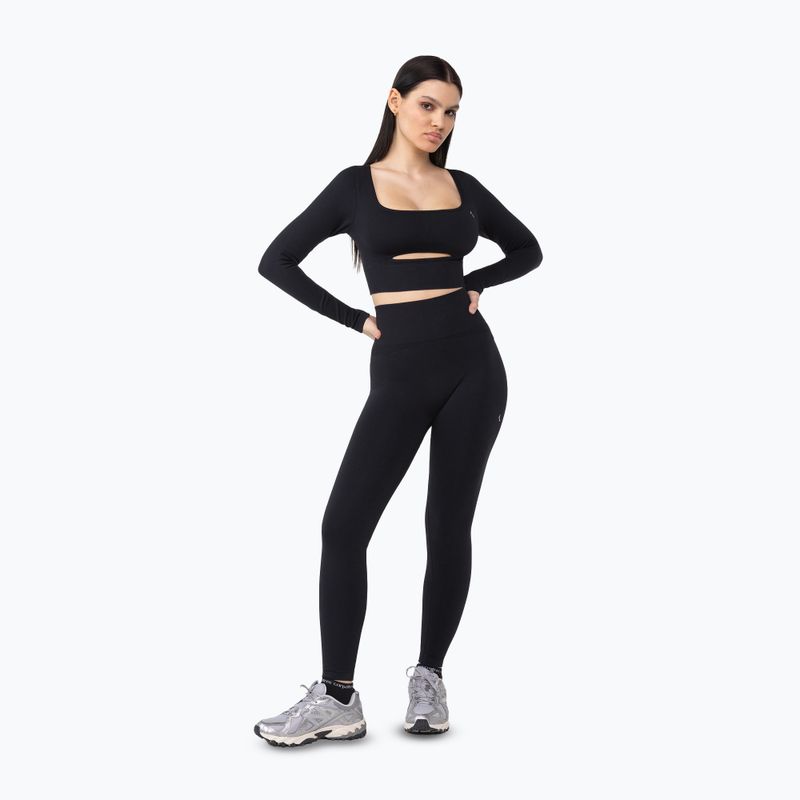 Longsleeve treningowy damski Carpatree Dopamine Buzz Seamless obsidian black 2