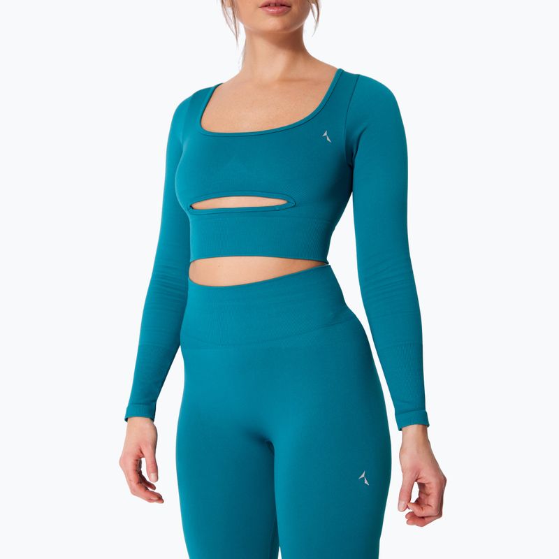 Longsleeve treningowy damski Carpatree Dopamine Buzz Seamless petrol green 3