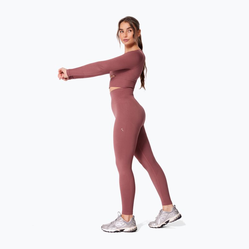 Legginsy treningowe damskie Carpatree Dopamine Buzz Seamless rose/brown 2