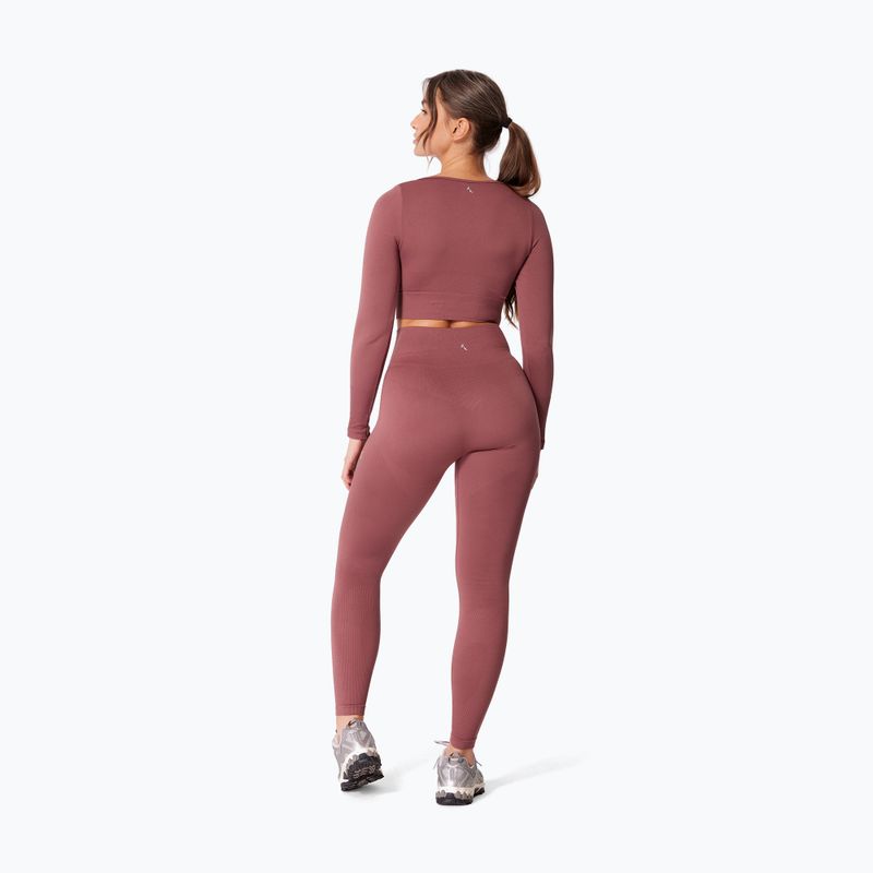 Legginsy treningowe damskie Carpatree Dopamine Buzz Seamless rose/brown 3