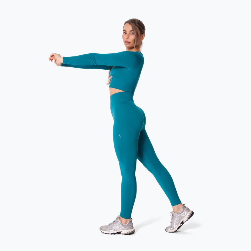 Legginsy treningowe damskie Carpatree Dopamine Buzz Seamless petrol green 4