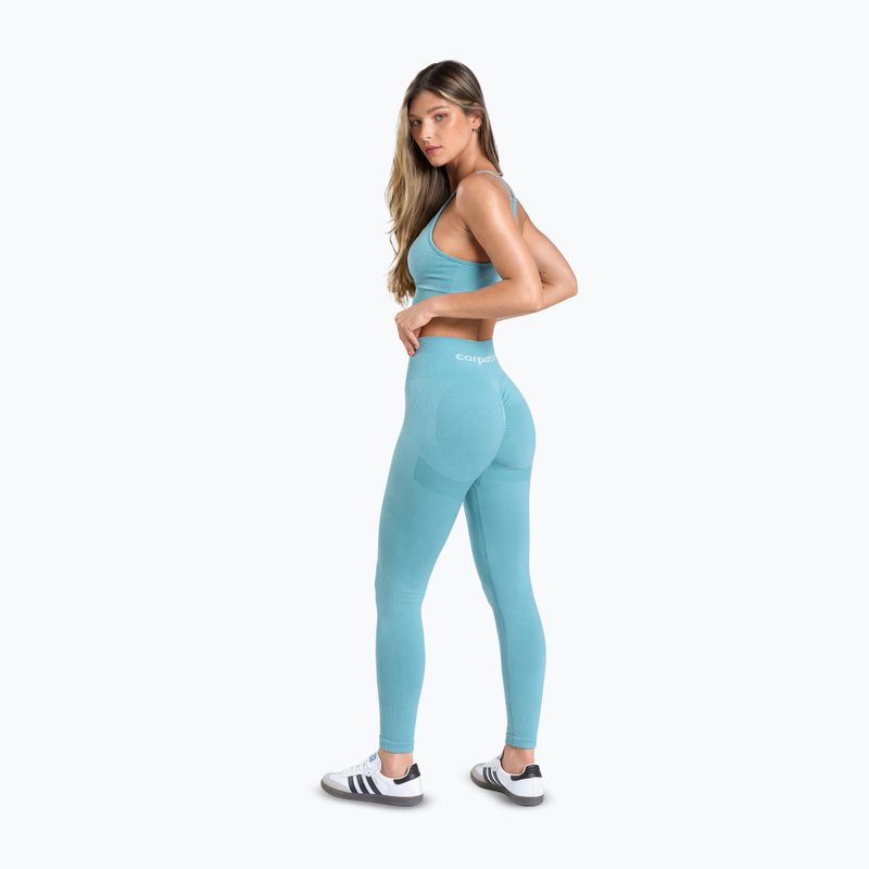 Legginsy treningowe damskie Carpatree Allure Seamless milky blue 4