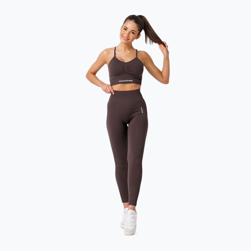 Legginsy treningowe damskie Carpatree Allure Seamless berry brown 2