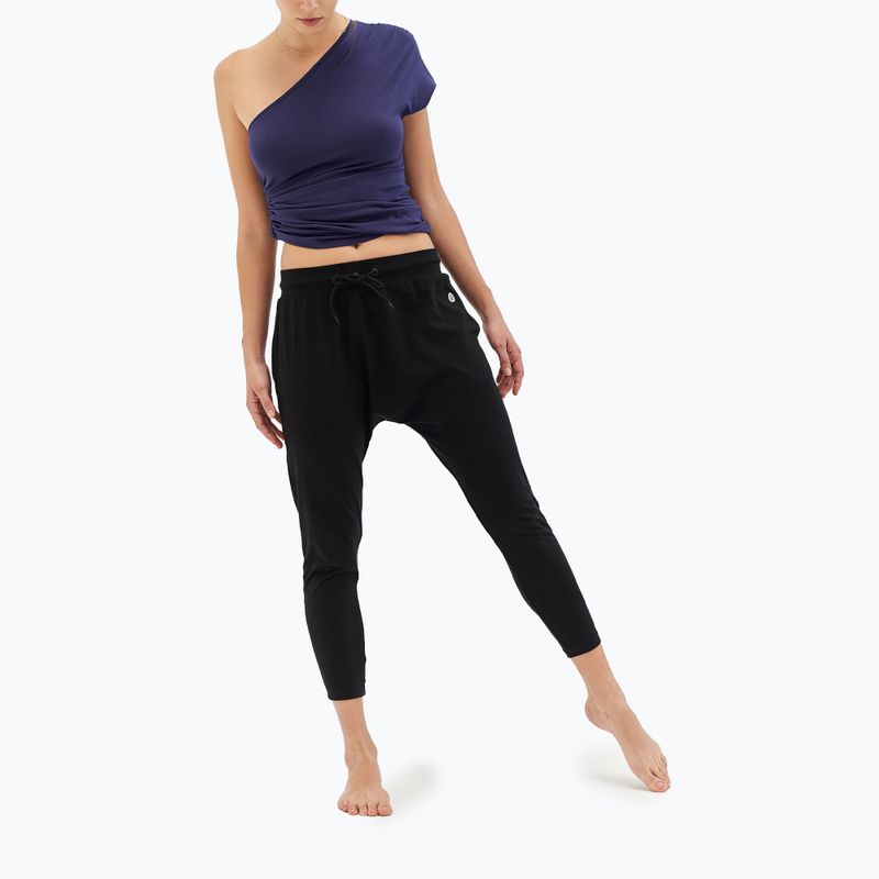 Spodnie do jogi damskie Moonholi Cosmic Cropped Track Pants czarne 219 3