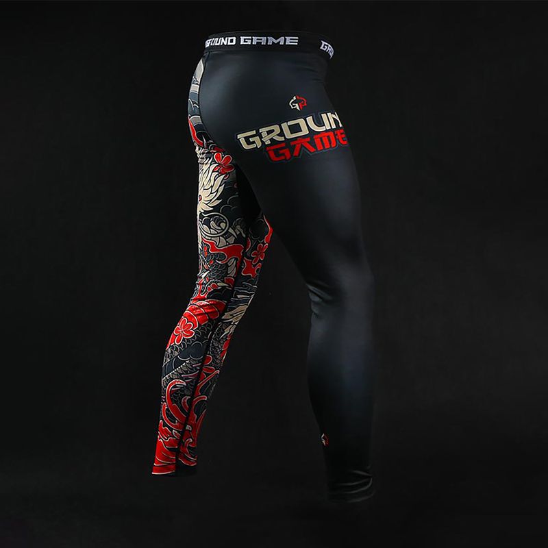 Legginsy treningowe męskie Ground Game Yokai 2.0 czarne 6