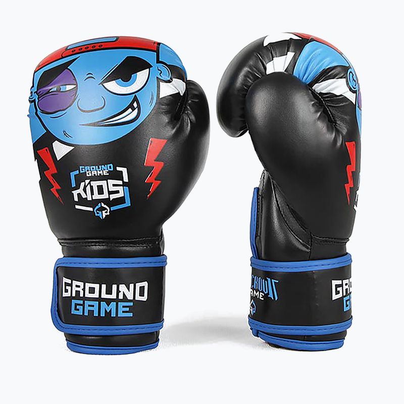 Rękawice bokserskie dziecięce Ground Game Prodigy czarne/multi 7