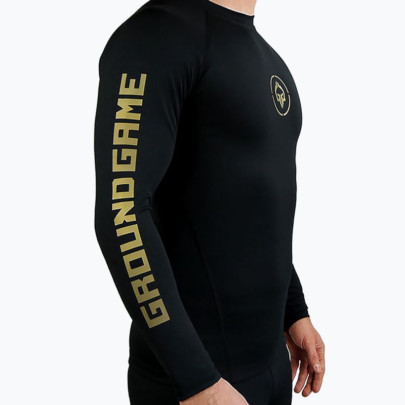 Rashguard longsleeve męski Ground Game Athletic Gold czarny 2