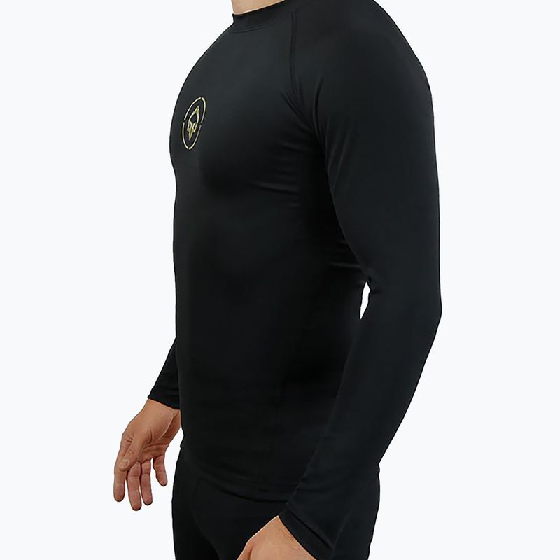 Rashguard longsleeve męski Ground Game Athletic Gold czarny 3