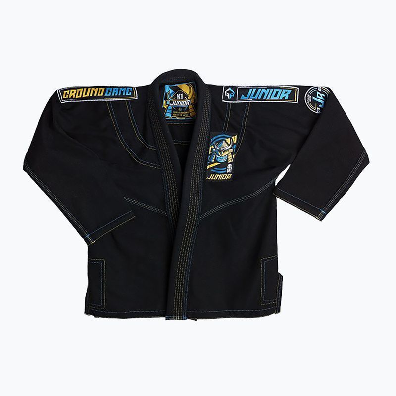 GI do brazylijskiego jiu-jitsu dla dzieci Ground Game Junior 3.0 czarne