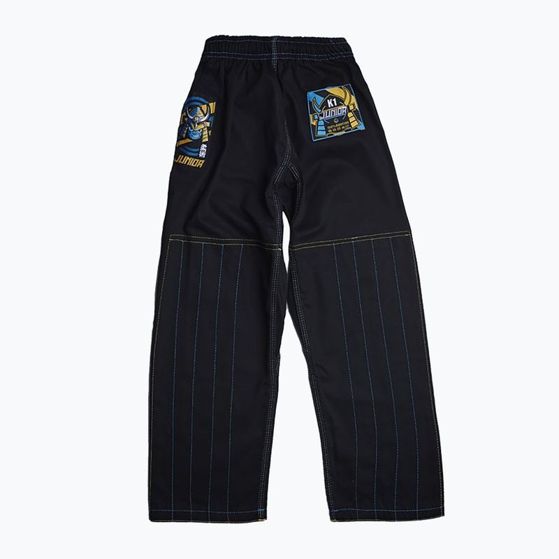 GI do brazylijskiego jiu-jitsu dla dzieci Ground Game Junior 3.0 czarne 2