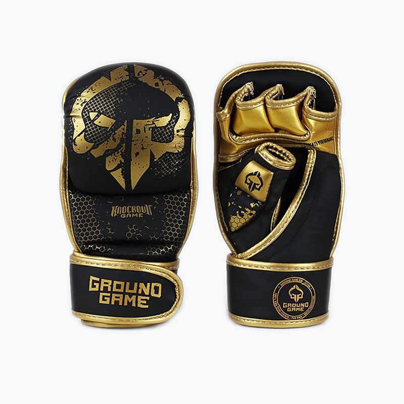 Rękawice sparingowe Ground Game MMA Cage Gold czarne/złote
