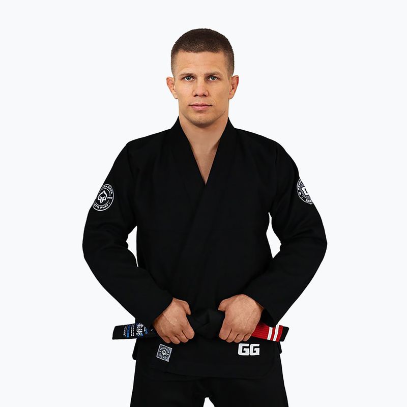 GI do brazylijskiego jiu-jitsu męskie Ground Game Gamer czarne