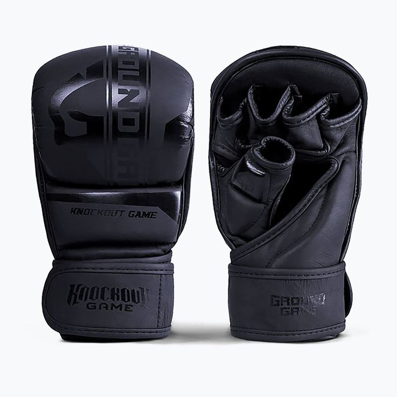 Rękawice sparingowe Ground Game MMA Stripe Black czarne 7