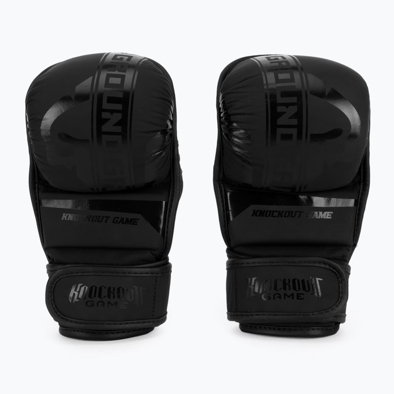 Rękawice sparingowe Ground Game MMA Stripe Black czarne