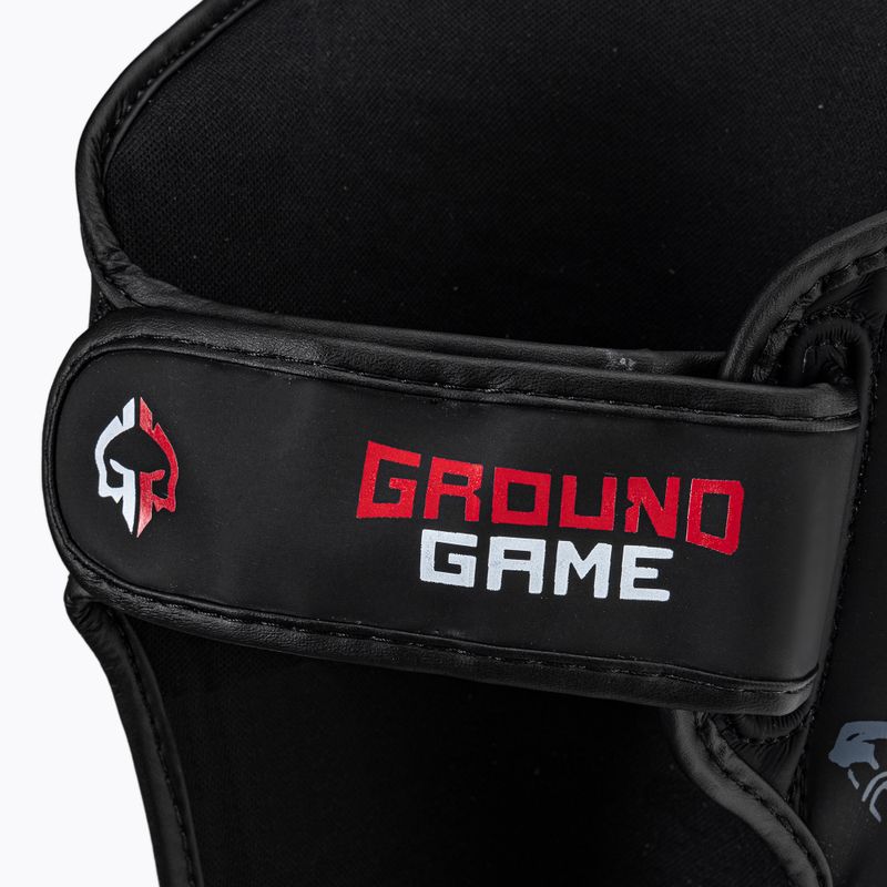 Ochraniacze piszczeli i stóp Ground Game Samurai czarne/czerwone 3