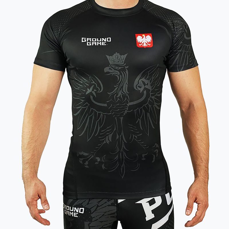 Rashguard męski Ground Game Polska czarno/biało/czerwony