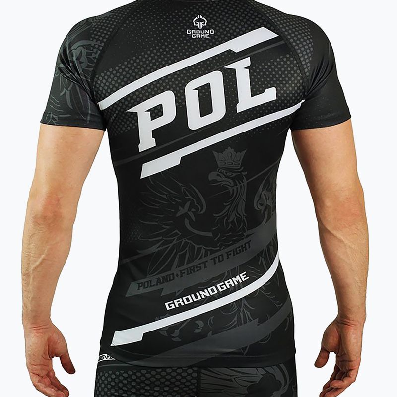 Rashguard męski Ground Game Polska czarno/biało/czerwony 2