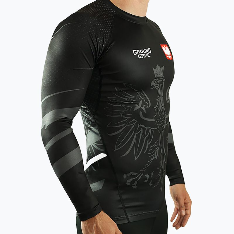 Rashguard longsleeve męski Ground Game Polska czarny 4