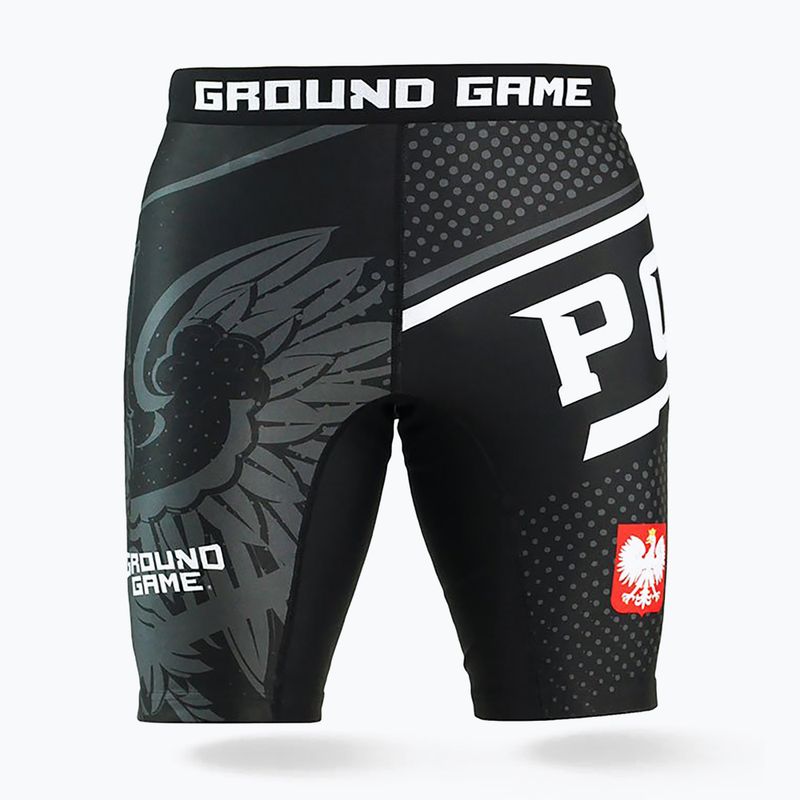 Spodenki treningowe męskie Ground Game Vale Tudo Polska czarno/biało/czerwone