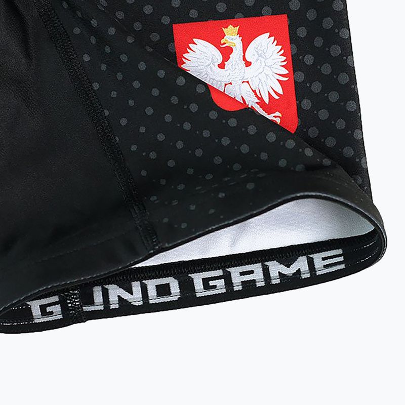 Spodenki treningowe męskie Ground Game Vale Tudo Polska czarno/biało/czerwone 6