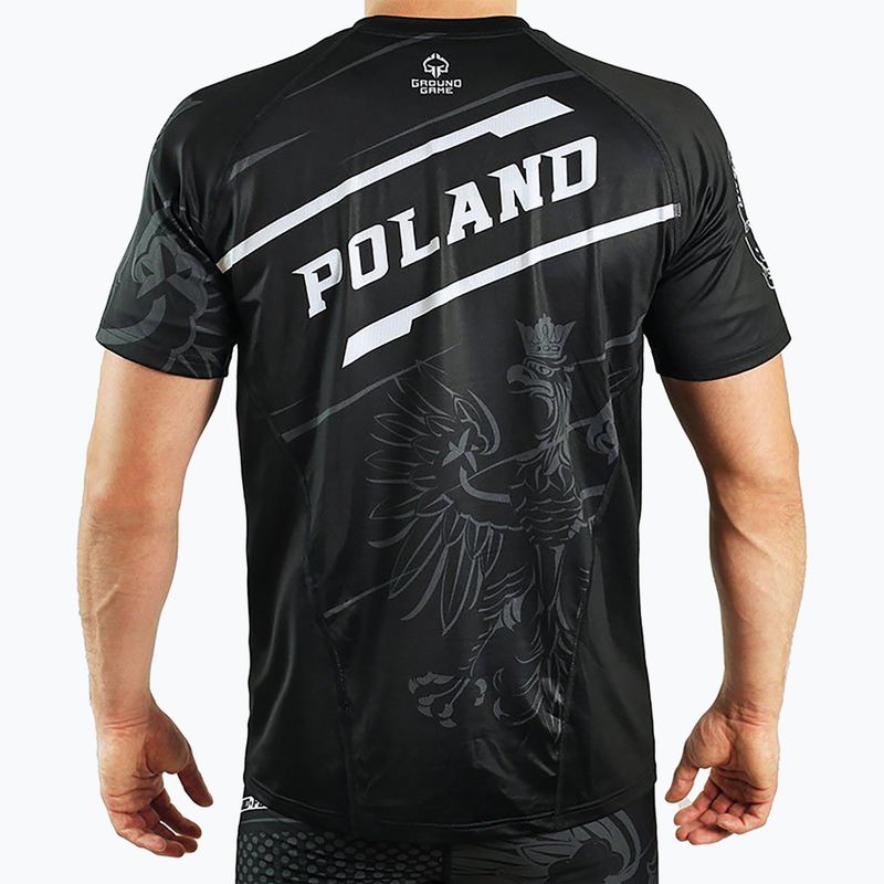 Koszulka treningowa męska Ground Game Polska czarna 2