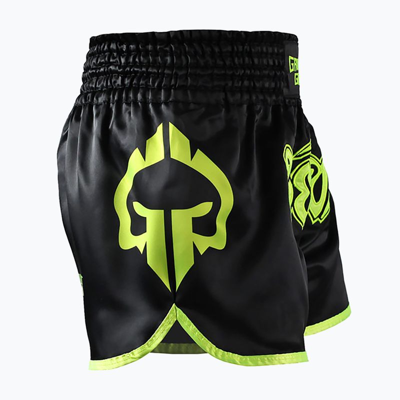 Spodenki treningowe męskie Ground Game Muay Thai Neon czarny/zielony neon 3