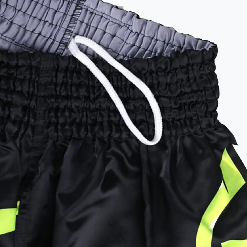 Spodenki treningowe męskie Ground Game Muay Thai Neon czarny/zielony neon 6