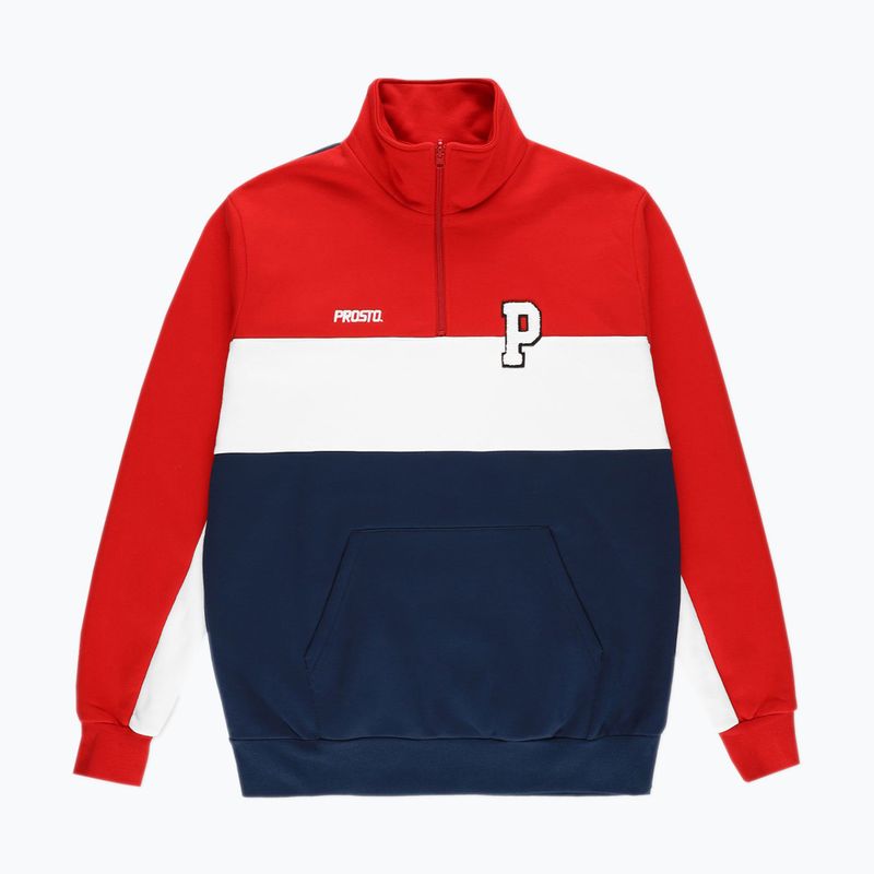 Bluza męska PROSTO Half Zip Sweatshirt red