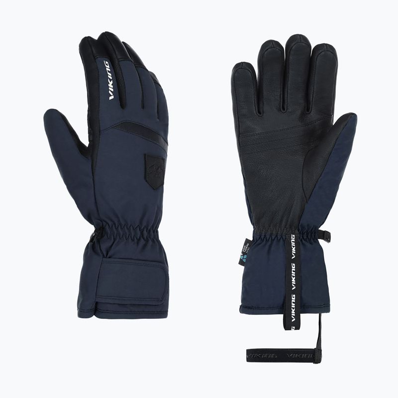 Rękawice narciarskie męskie Viking Lars Ski navy/black leather 7