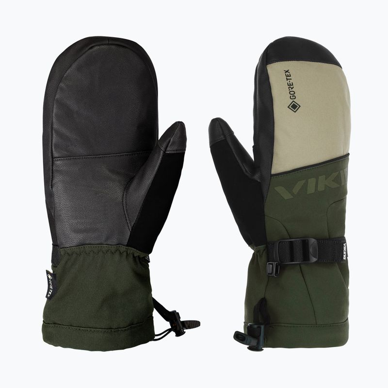 Rękawice narciarskie męskie Viking Hudson Gore-Tex Mitten olive/beige
