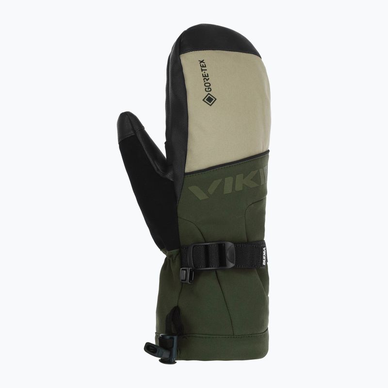 Rękawice narciarskie męskie Viking Hudson Gore-Tex Mitten olive/beige 2
