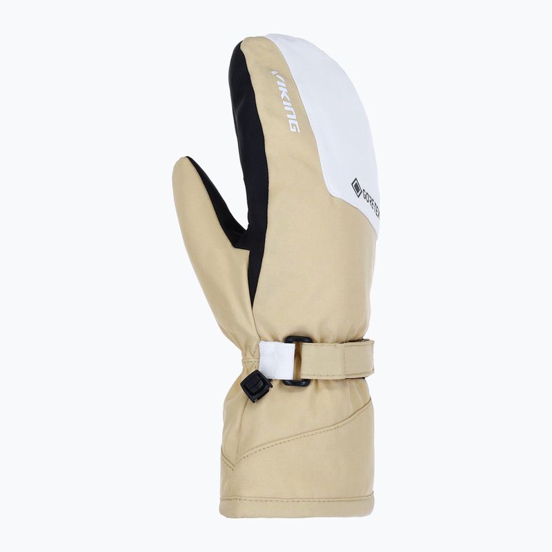 Rękawice narciarskie damskie Viking Sherpa 2.0 Gore-Tex Mitten Ski beige/white 2