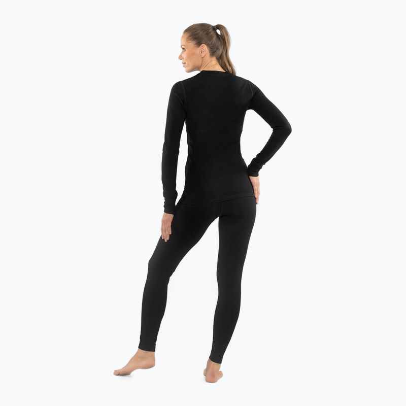 Komplet bielizny termoaktywnej damskiej Viking Meriboo Base Layer black 2