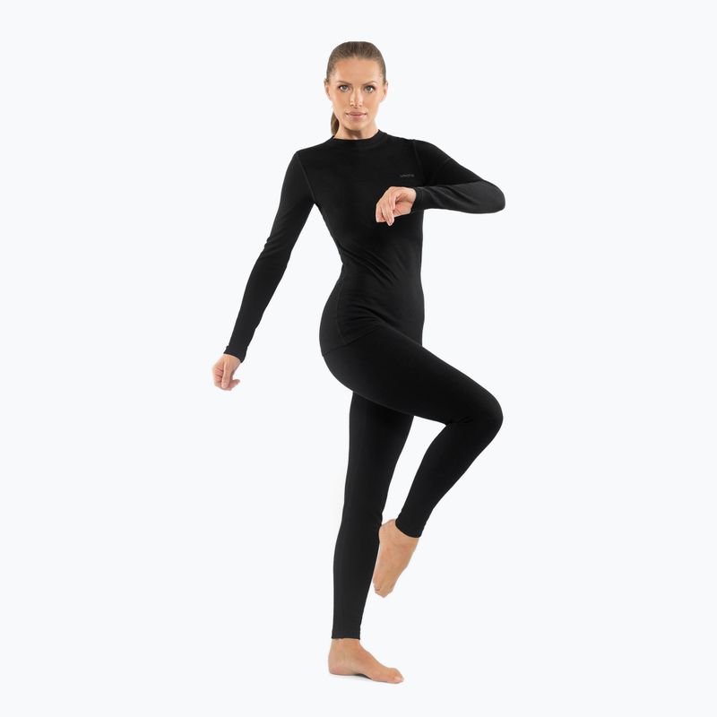 Komplet bielizny termoaktywnej damskiej Viking Meriboo Base Layer black 3