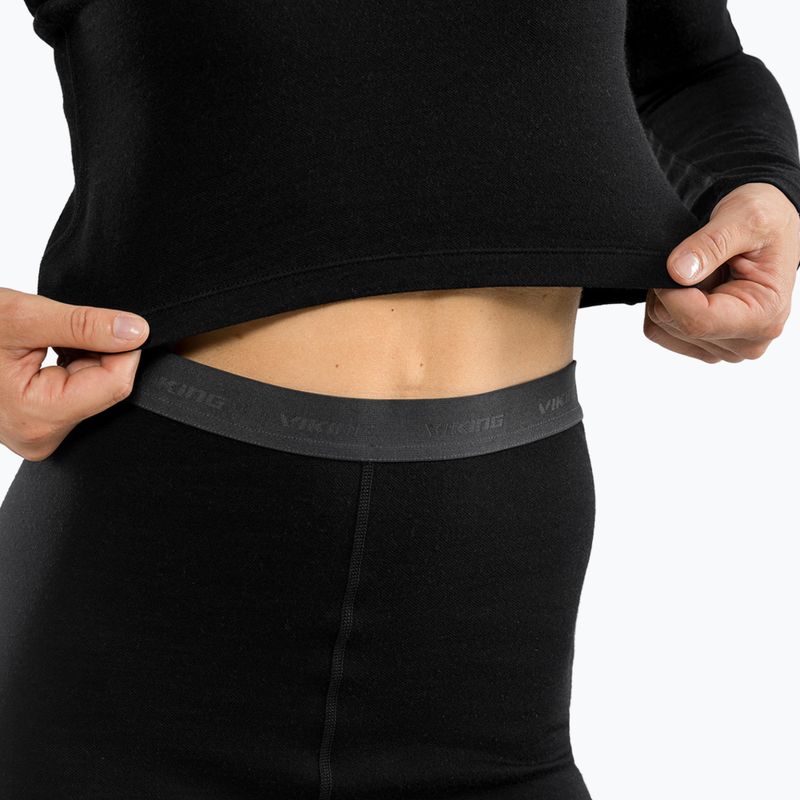 Komplet bielizny termoaktywnej damskiej Viking Meriboo Base Layer black 6
