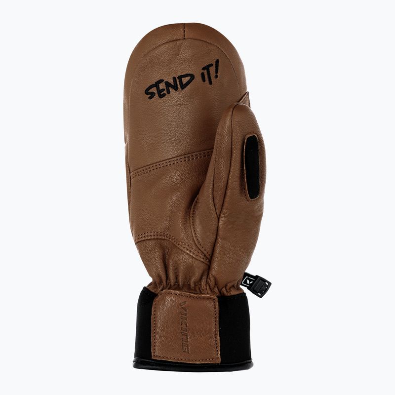 Rękawice narciarskie Viking Send It brown/white 2
