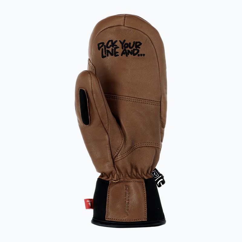 Rękawice narciarskie Viking Send It brown/white 3