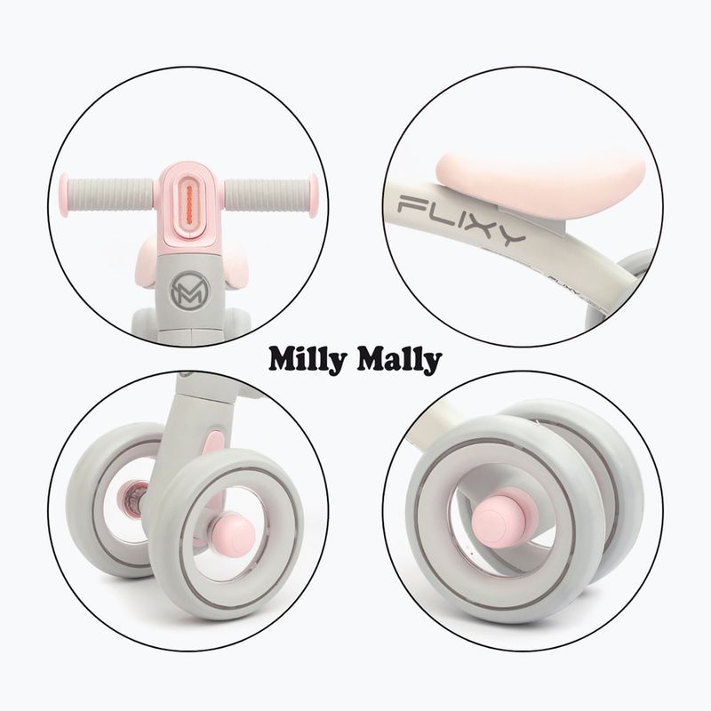 Rowerek biegowy Milly Mally Flixy pink 13