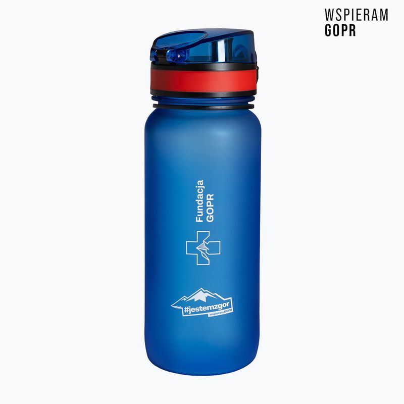 Butelka turystyczna Alpinus Trysil GOPR Edition 650 ml niebieski/czerwony 2