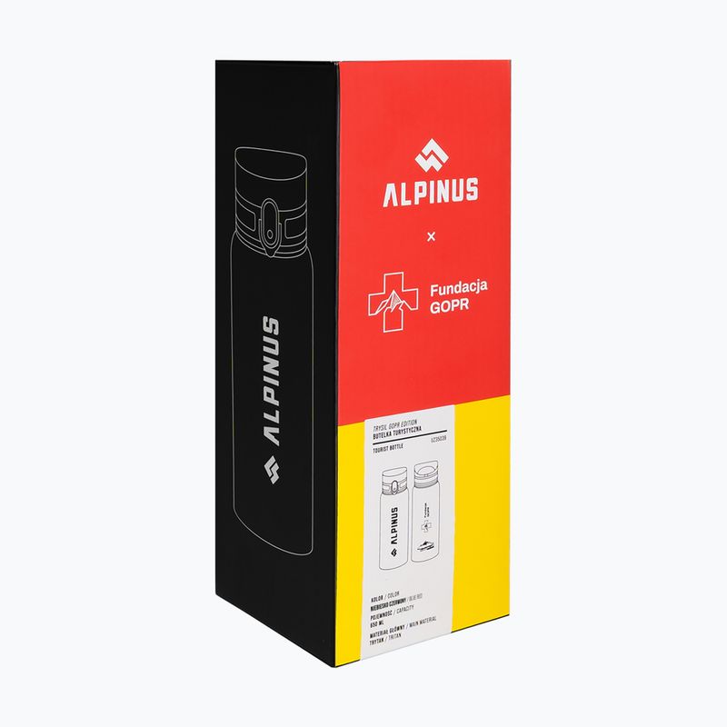Butelka turystyczna Alpinus Trysil GOPR Edition 650 ml niebieski/czerwony 6