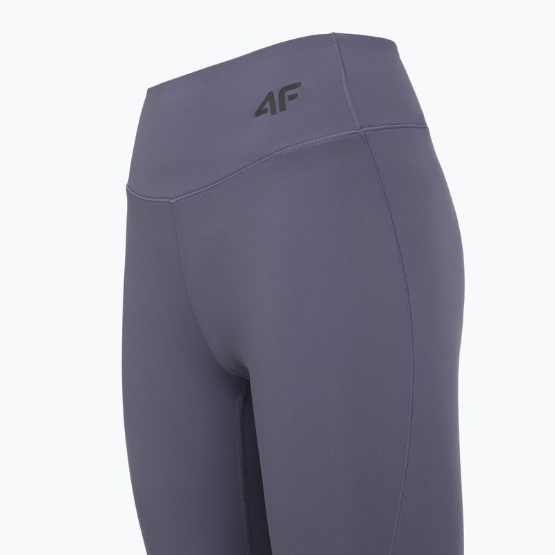 Legginsy treningowe damskie 4F Solar Punk FNK F404 denim 3