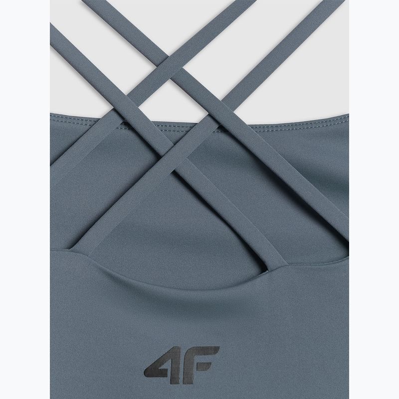 Koszulka treningowa damska 4F Solar Punk FNK F0745 denim 3