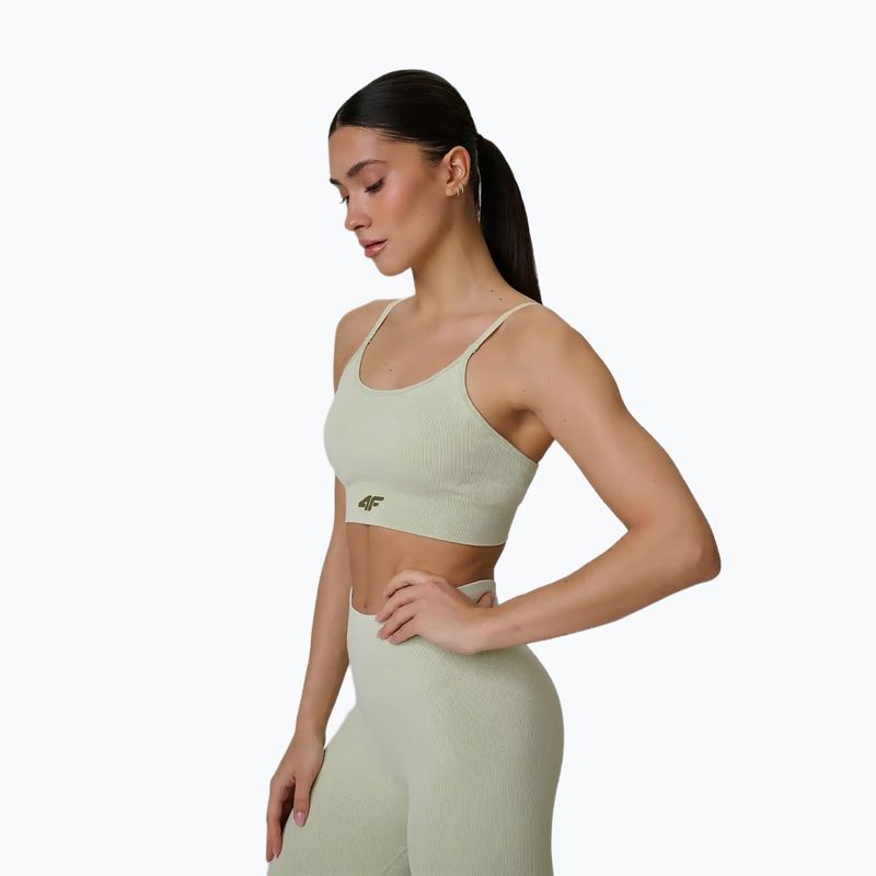 Biustonosz treningowy 4F Solar Punk F203 light green allover 4