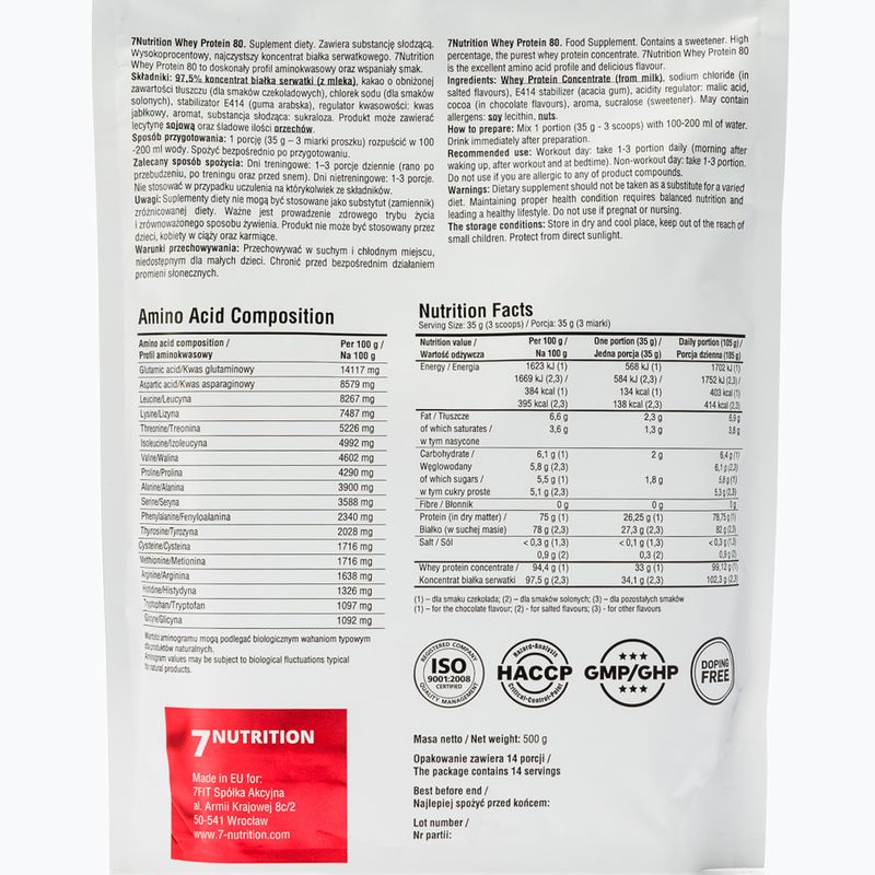 Whey 7Nutrition Protein 80 500 g Cream 2