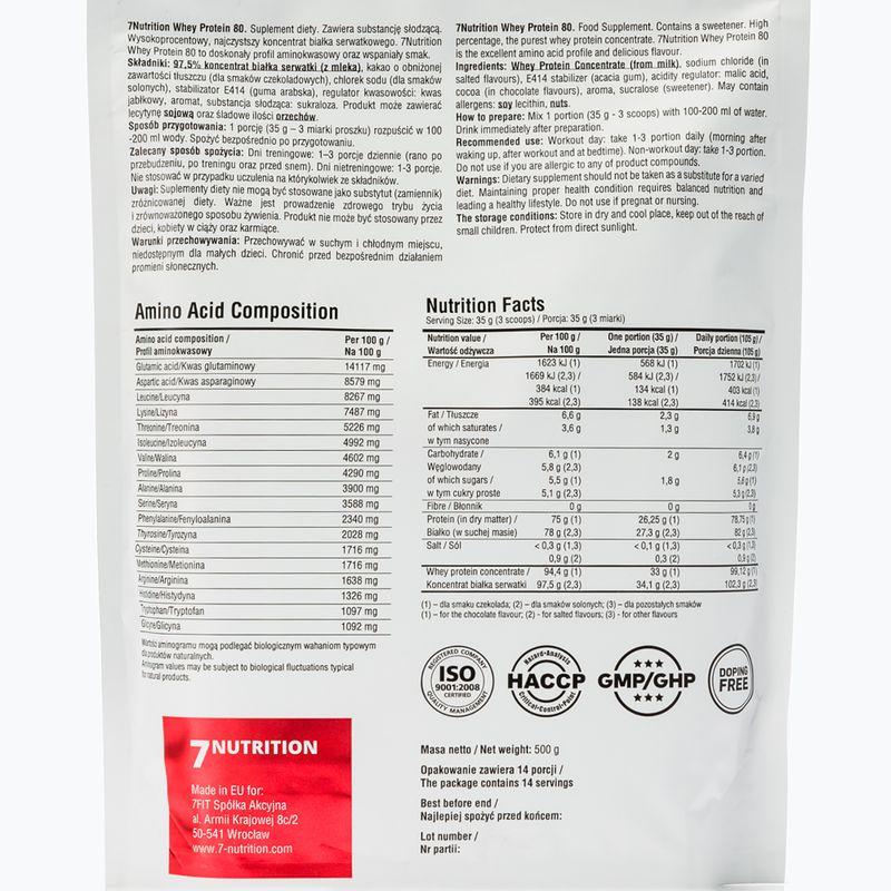 Whey 7Nutrition Protein 80 500 g Salted Pistachio 2